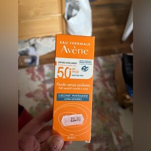Unopened European Avene Sunscreen